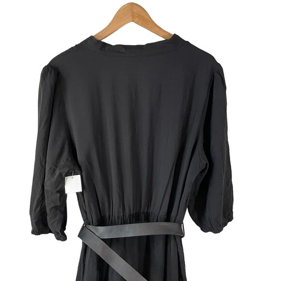 CITY CHIC New Plus Size Womens Precious Tie Tunic Mini Dress Black M 18 Boho LBD - Picture 7 of 13